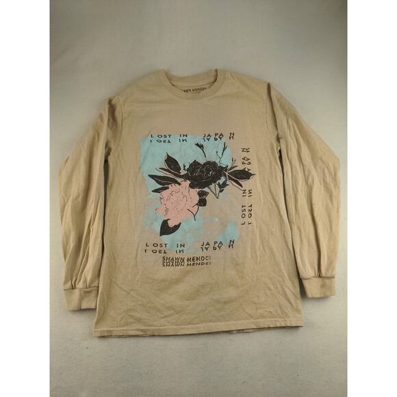 Womens Shawn Mendes Long Sleeve T Shirt Size Small Lost in Japan Beige Merch - Picture 5 of 12